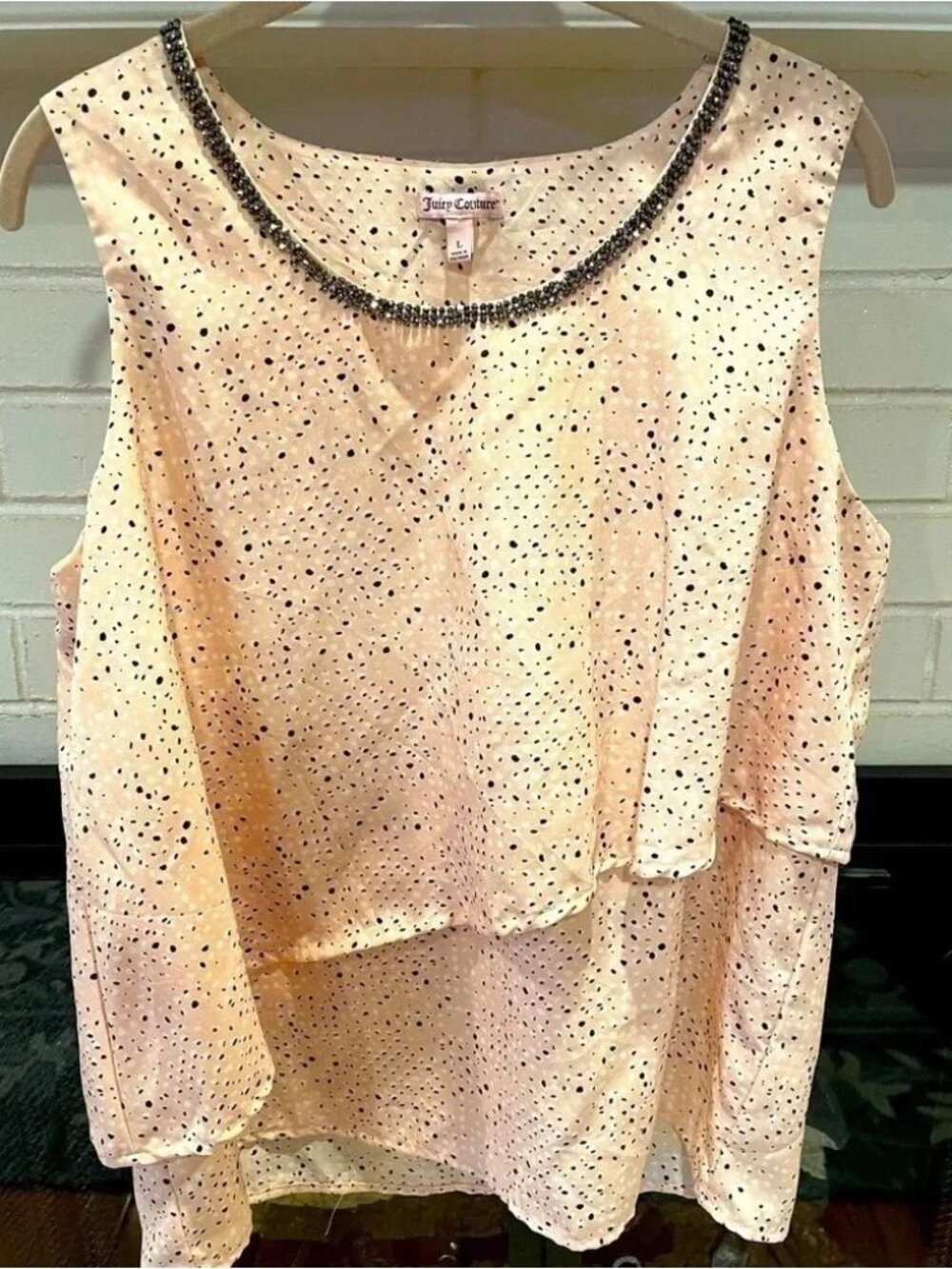Shimmer Sleeveless Top Sz L